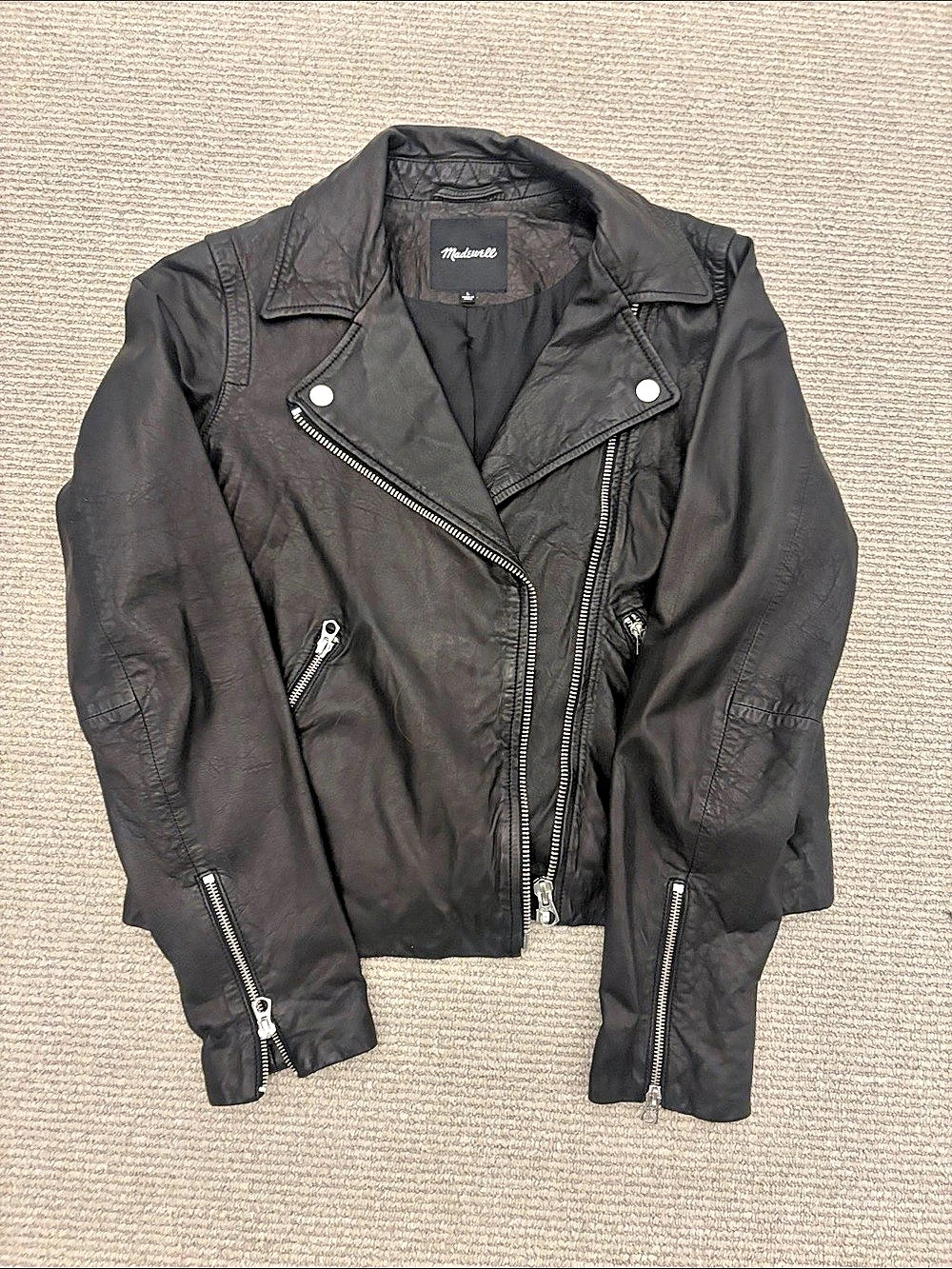 Madewell Women’s Black Moto Jacket Size Large